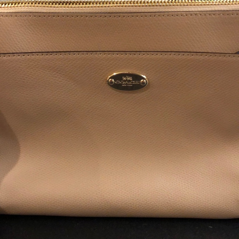 Coach leather tan purse
